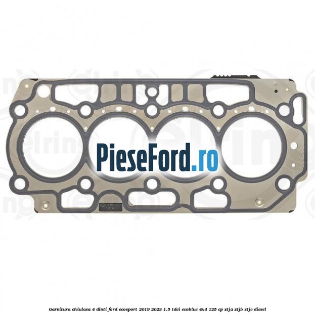 Garnitura chiulasa 4 dinti Ford EcoSport 2019-2023 1.5 TDCi EcoBlue 4x4 125 cp ZTJA, ZTJB, ZTJC diesel