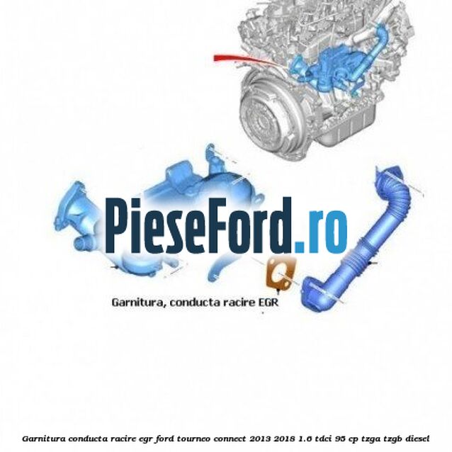 Garnitura conducta racire EGR Ford Tourneo Connect 2013-2018 1.6 TDCi 95 cp TZGA, TZGB diesel