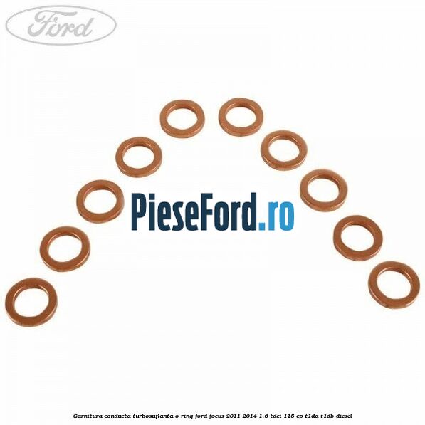 Garnitura conducta turbosuflanta o ring Ford Focus 2011-2014 1.6 TDCi 115 cp T1DA, T1DB diesel