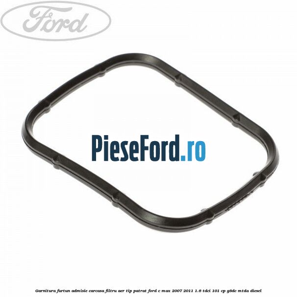 Garnitura furtun admisie carcasa filtru aer tip patrat Ford C-Max 2007-2011 1.6 TDCi 101 cp G8DC, MTDA diesel