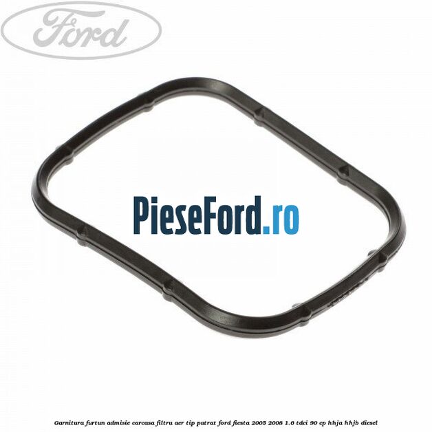 Garnitura furtun admisie carcasa filtru aer tip patrat Ford Fiesta 2005-2008 1.6 TDCi 90 cp HHJA, HHJB diesel