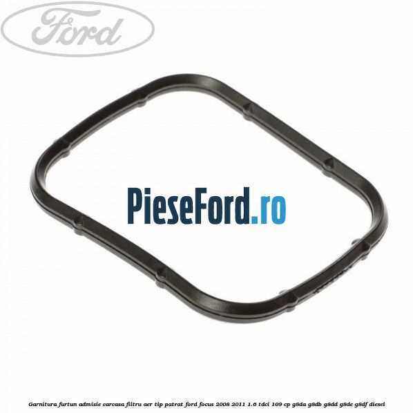 Garnitura furtun admisie carcasa filtru aer tip patrat Ford Focus 2008-2011 1.6 TDCi 109 cp G8DA, G8DB, G8DD, G8DE, G8DF diesel