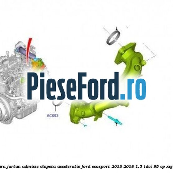 Garnitura, furtun admisie clapeta acceleratie Ford EcoSport 2013-2018 1.5 TDCi 95 cp XVJD diesel