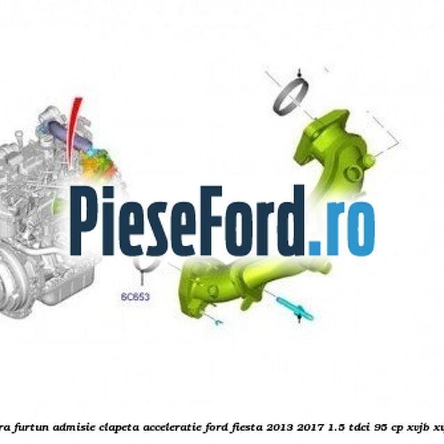 Garnitura, furtun admisie clapeta acceleratie Ford Fiesta 2013-2017 1.5 TDCi 95 cp XVJB, XVJC diesel