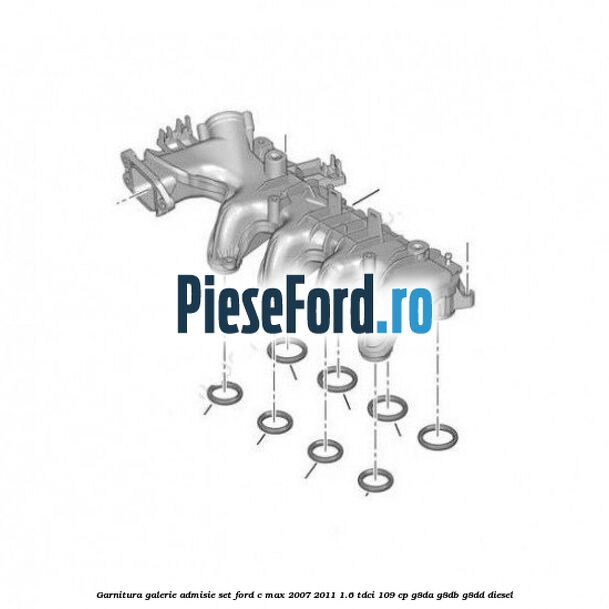Garnitura galerie admisie set Ford C-Max 2007-2011 1.6 TDCi 109 cp G8DA, G8DB, G8DD diesel