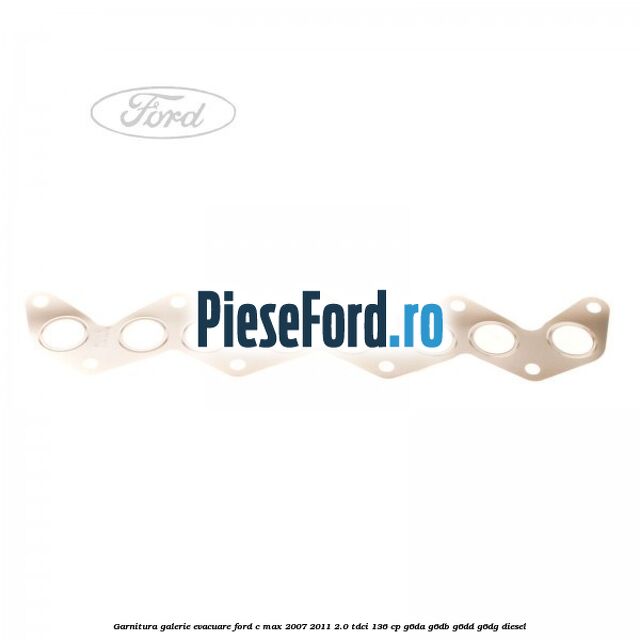 Garnitura galerie evacuare Ford C-Max 2007-2011 2.0 TDCi 136 cp G6DA, G6DB, G6DD, G6DG diesel