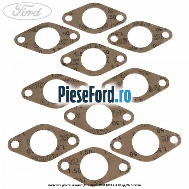 Garnitura galerie evacuare Ford Fiesta 1989-1996 1.3 60 cp J6B benzina
