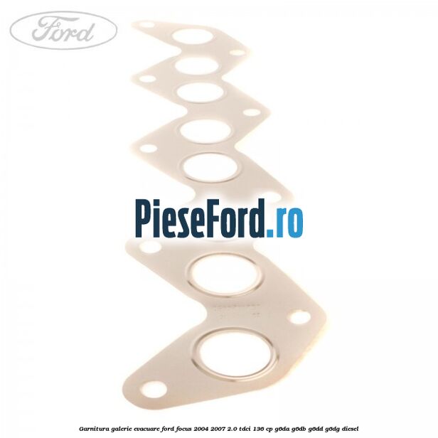 Garnitura galerie evacuare Ford Focus 2004-2007 2.0 TDCi 136 cp G6DA, G6DB, G6DD, G6DG diesel