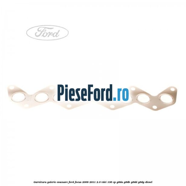 Garnitura galerie evacuare Ford Focus 2008-2011 2.0 TDCi 136 cp G6DA, G6DB, G6DD, G6DG diesel