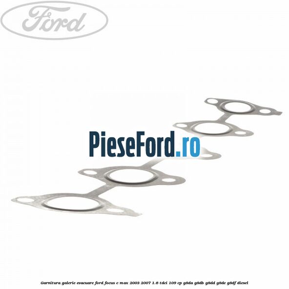 Garnitura, galerie evacuare Ford Focus C-Max 2003-2007 1.6 TDCi 109 cp G8DA, G8DB, G8DD, G8DE, G8DF diesel