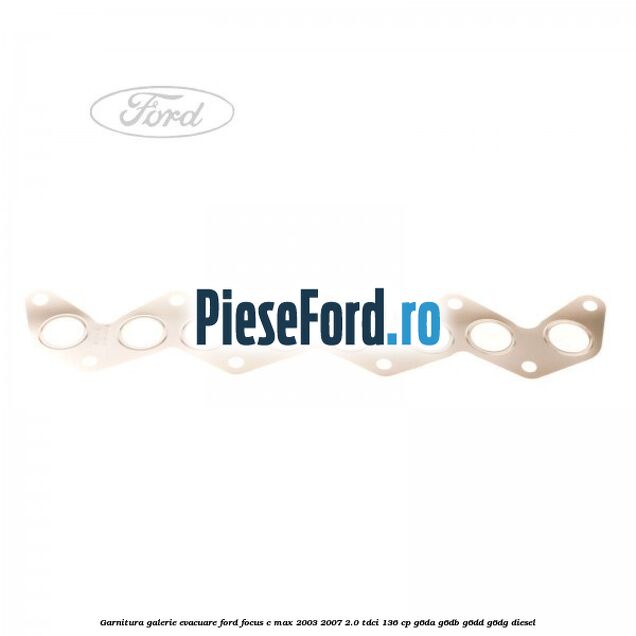 Garnitura galerie evacuare Ford Focus C-Max 2003-2007 2.0 TDCi 136 cp G6DA, G6DB, G6DD, G6DG diesel