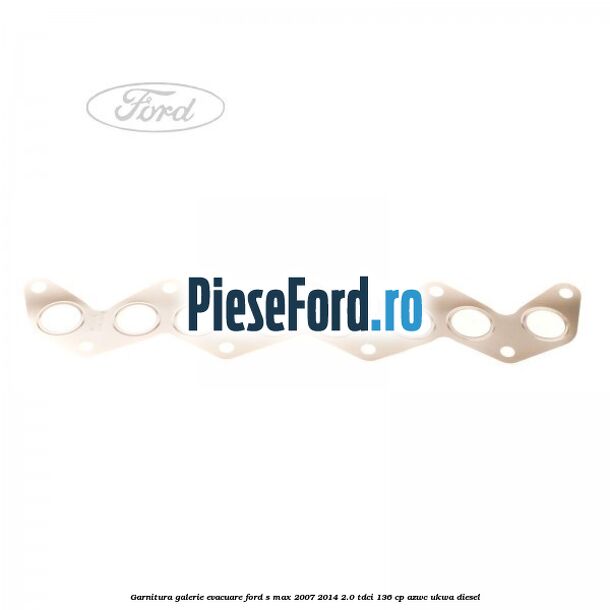 Garnitura galerie evacuare Ford S-Max 2007-2014 2.0 TDCi 136 cp AZWC, UKWA diesel