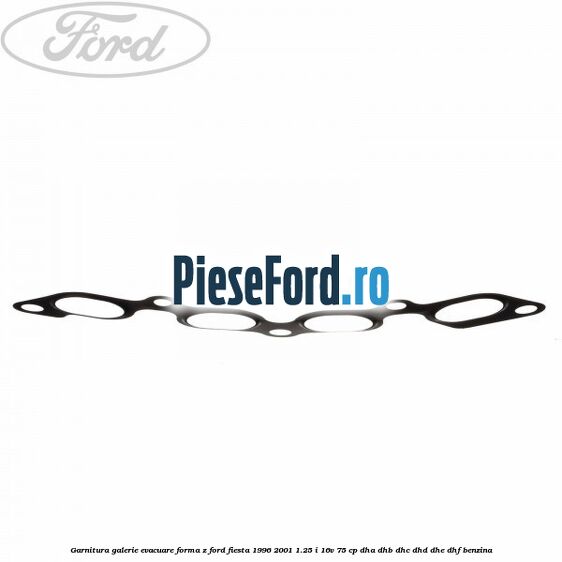 Garnitura, galerie evacuare forma z Ford Fiesta 1996-2001 1.25 i 16V 75 cp DHA, DHB, DHC, DHD, DHE, DHF benzina