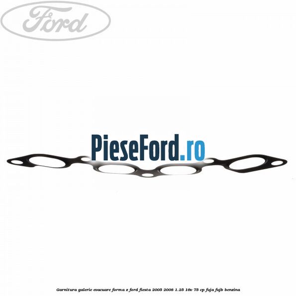 Garnitura, galerie evacuare forma z Ford Fiesta 2005-2008 1.25 16V 75 cp FUJA, FUJB benzina