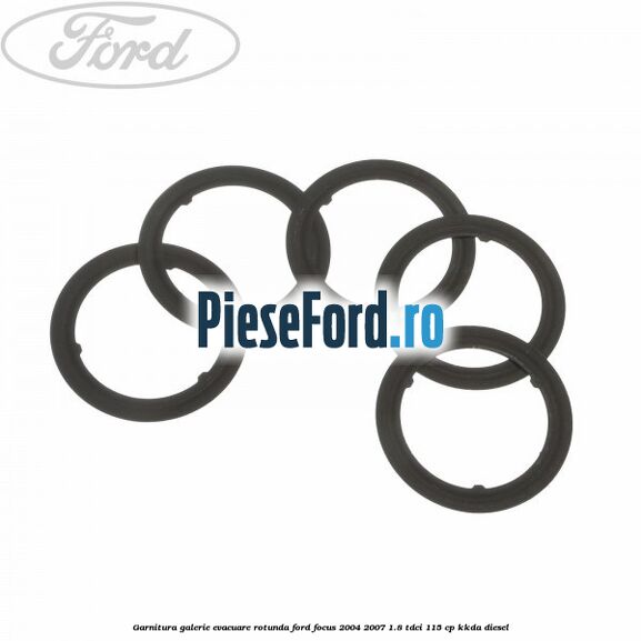 Garnitura, galerie evacuare rotunda Ford Focus 2004-2007 1.8 TDCi 115 cp KKDA diesel