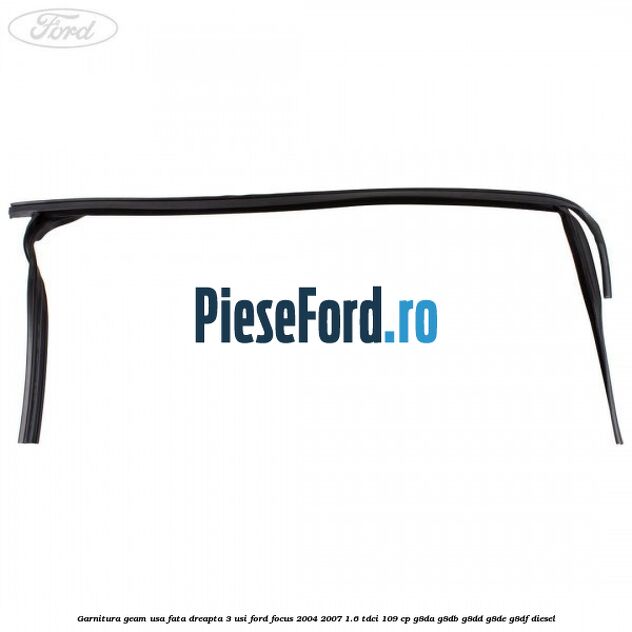 Garnitura geam usa fata dreapta 3 usi Ford Focus 2004-2007 1.6 TDCi 109 cp G8DA, G8DB, G8DD, G8DE, G8DF diesel