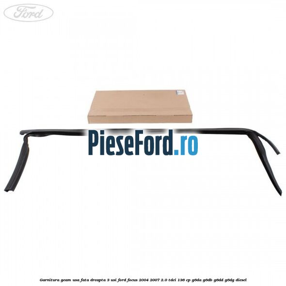 Garnitura geam usa fata dreapta 3 usi Ford Focus 2004-2007 2.0 TDCi 136 cp G6DA, G6DB, G6DD, G6DG diesel