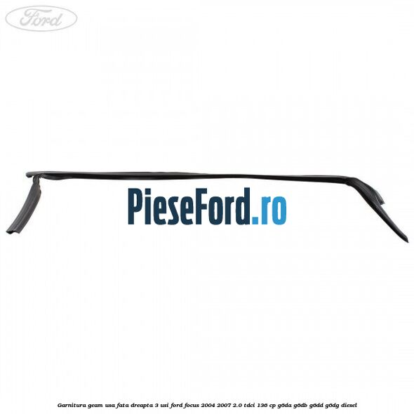 Garnitura geam usa fata dreapta 3 usi Ford Focus 2004-2007 2.0 TDCi 136 cp G6DA, G6DB, G6DD, G6DG diesel