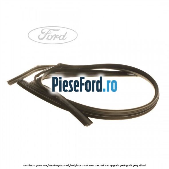 Garnitura geam usa fata dreapta 3 usi Ford Focus 2004-2007 2.0 TDCi 136 cp G6DA, G6DB, G6DD, G6DG diesel