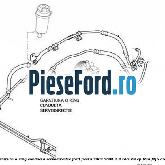 Garnitura o ring conducta servodirectie Ford Fiesta 2002-2005 1.4 TDCi 68 cp F6JA, F6JB diesel