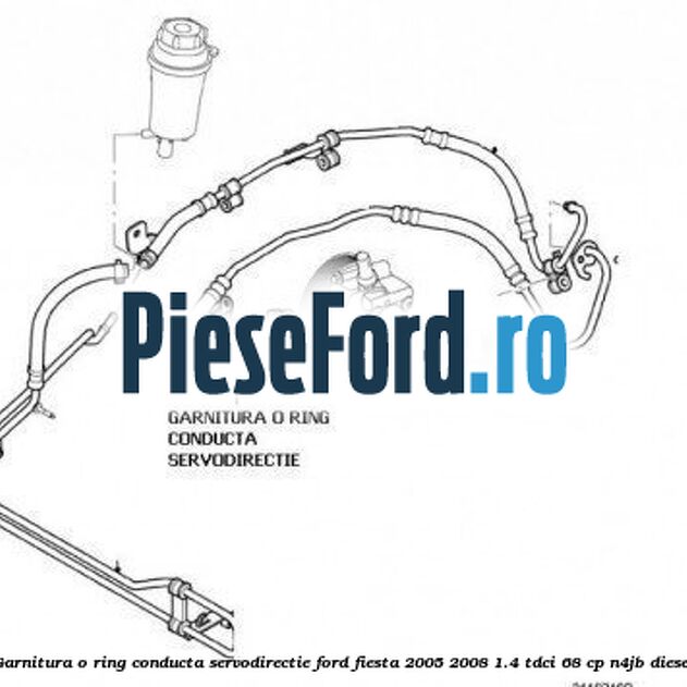 Garnitura o ring conducta servodirectie Ford Fiesta 2005-2008 1.4 TDCi 68 cp N4JB diesel