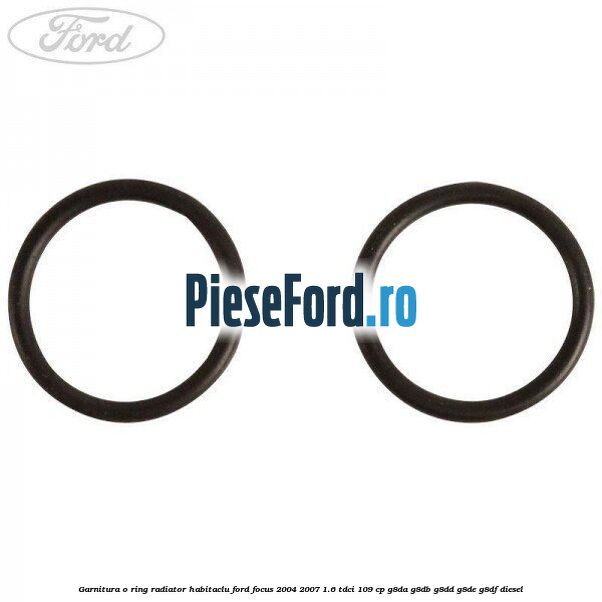 Garnitura, o ring radiator habitaclu Ford Focus 2004-2007 1.6 TDCi 109 cp G8DA, G8DB, G8DD, G8DE, G8DF diesel