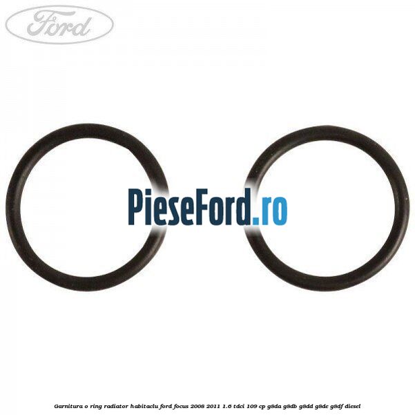 Garnitura, o ring radiator habitaclu Ford Focus 2008-2011 1.6 TDCi 109 cp G8DA, G8DB, G8DD, G8DE, G8DF diesel