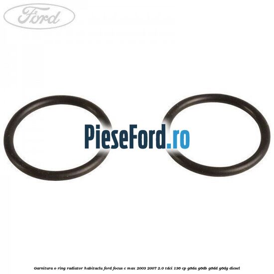 Garnitura, o ring radiator habitaclu Ford Focus C-Max 2003-2007 2.0 TDCi 136 cp G6DA, G6DB, G6DD, G6DG diesel