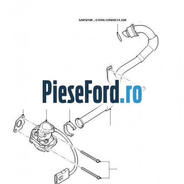Garnitura oring conducta EGR Ford Fiesta 2008-2012 1.6 TDCi 75 cp HHJF, UBJA diesel