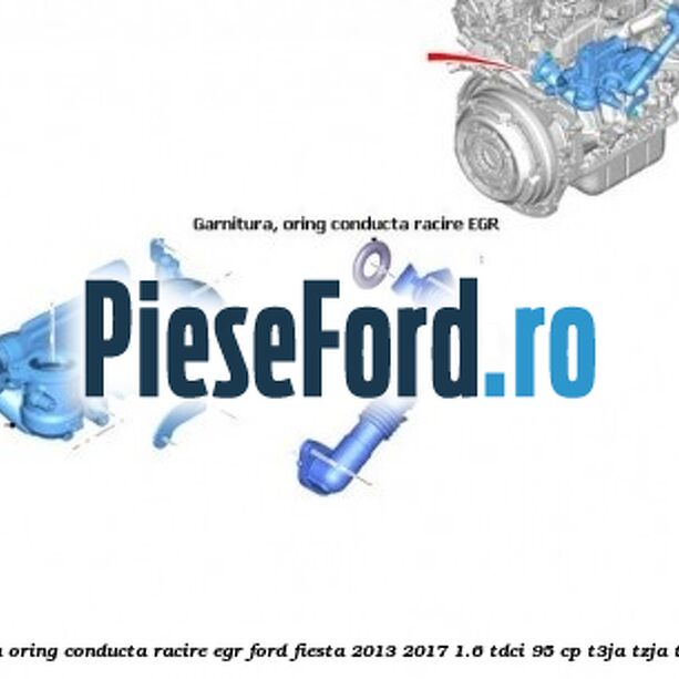 Garnitura oring conducta racire EGR Ford Fiesta 2013-2017 1.6 TDCi 95 cp T3JA, TZJA, TZJB diesel