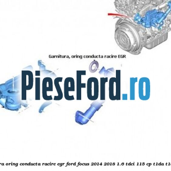 Garnitura oring conducta racire EGR Ford Focus 2014-2018 1.6 TDCi 115 cp T1DA, T1DB diesel