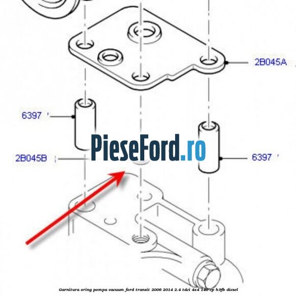 Garnitura oring pompa vacuum Ford Transit 2006-2014 2.4 TDCi 4x4 140 cp H9FB diesel