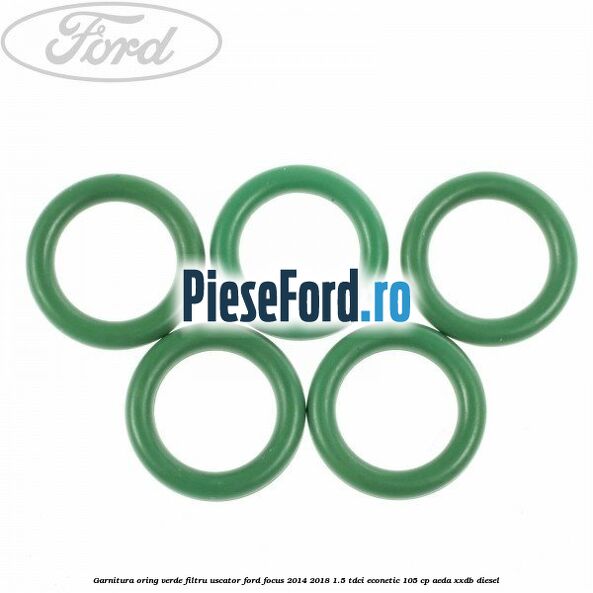 Garnitura, oring verde filtru uscator Ford Focus 2014-2018 1.5 TDCi ECOnetic 105 cp AEDA, XXDB diesel