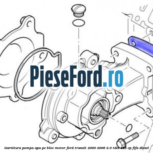 Garnitura, pompa apa pe bloc motor Ford Transit 2000-2006 2.0 TDCi 125 cp FIFA diesel