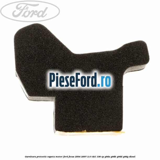 Garnitura protectie capota motor Ford Focus 2004-2007 2.0 TDCi 136 cp G6DA, G6DB, G6DD, G6DG diesel