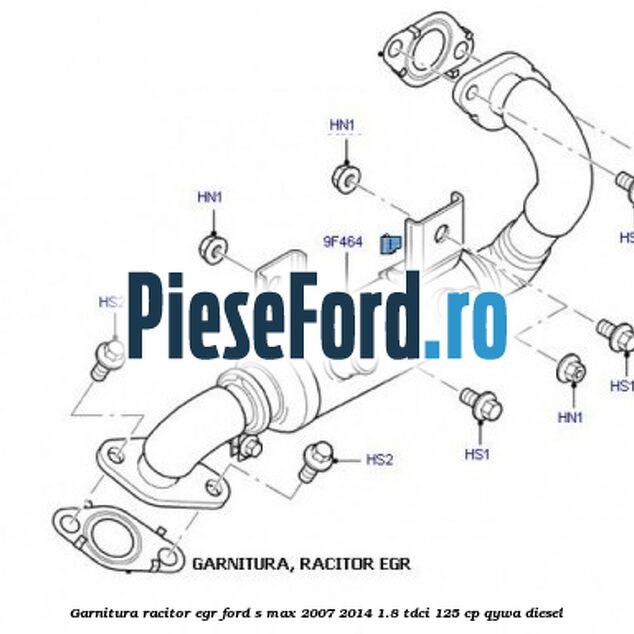Garnitura racitor EGR Ford S-Max 2007-2014 1.8 TDCi 125 cp Garnitura racitor EGR Ford S-Max 2007-2014 1.8 TDCi 125 cp QYWA diesel