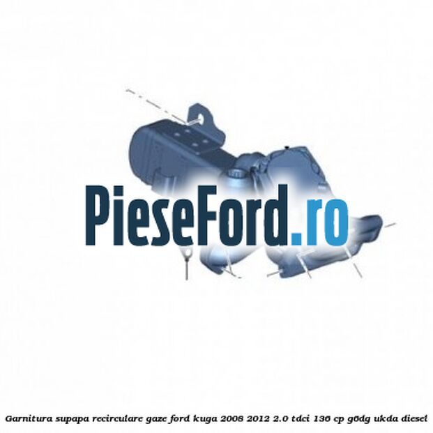 Garnitura supapa recirculare gaze Ford Kuga 2008-2012 2.0 TDCi 136 cp G6DG, UKDA diesel