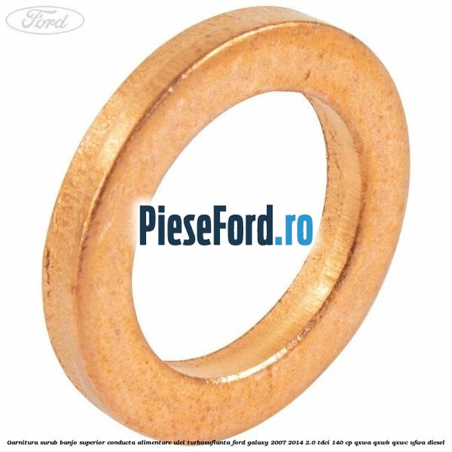 Garnitura surub banjo superior conducta alimentare ulei turbosuflanta Ford Galaxy 2007-2014 2.0 TDCi 140 cp QXWA, QXWB, QXWC, UFWA diesel