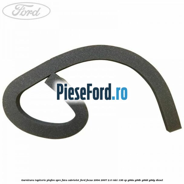 Garnitura tapiterie plafon spre fata cabriolet Ford Focus 2004-2007 2.0 TDCi 136 cp G6DA, G6DB, G6DD, G6DG diesel
