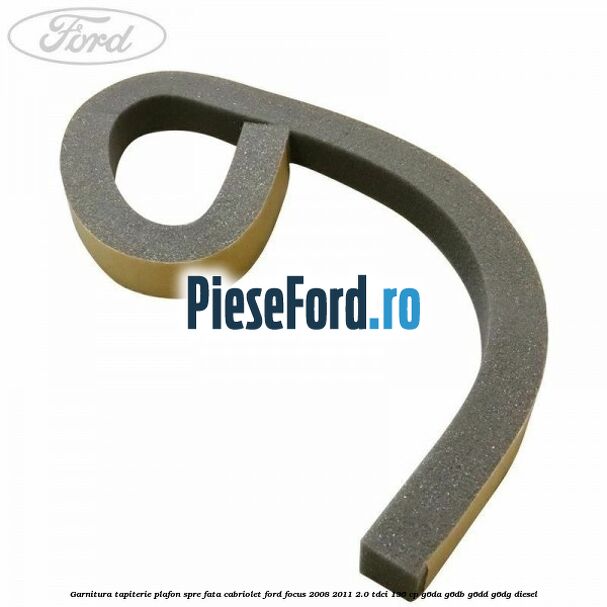 Garnitura tapiterie plafon spre fata cabriolet Ford Focus 2008-2011 2.0 TDCi 136 cp G6DA, G6DB, G6DD, G6DG diesel