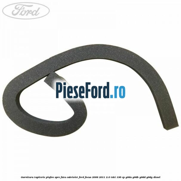 Garnitura tapiterie plafon spre fata cabriolet Ford Focus 2008-2011 2.0 TDCi 136 cp G6DA, G6DB, G6DD, G6DG diesel