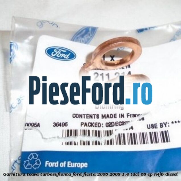 Garnitura teava turbosuflanta Ford Fiesta 2005-2008 1.4 TDCi 68 cp N4JB diesel