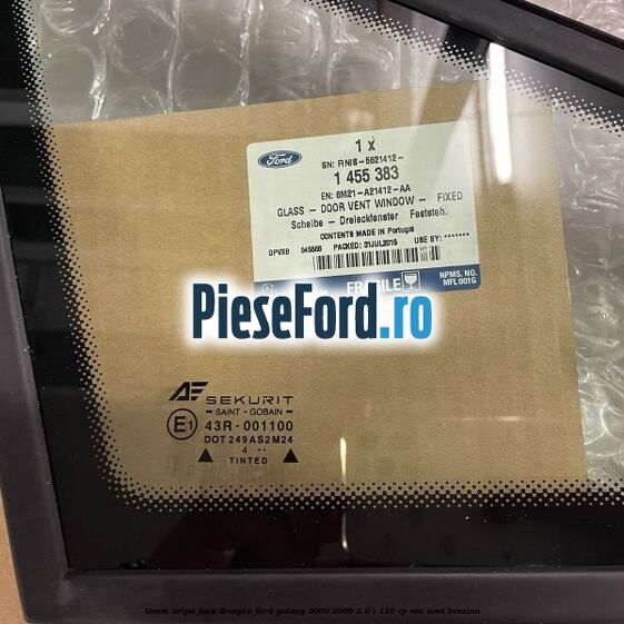 Geam aripa fata dreapta Ford Galaxy 2000-2006 2.0 i 116 cp Geam aripa fata dreapta Ford Galaxy 2000-2006 2.0 i 116 cp NSE, ZVSA benzina