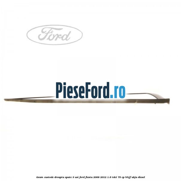 Geam custode dreapta spate 3 usi Ford Fiesta 2008-2012 1.6 TDCi 75 cp HHJF, UBJA diesel
