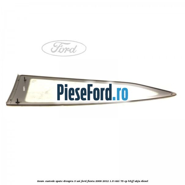 Geam custode spate dreapta 3 usi Ford Fiesta 2008-2012 1.6 TDCi 75 cp HHJF, UBJA diesel