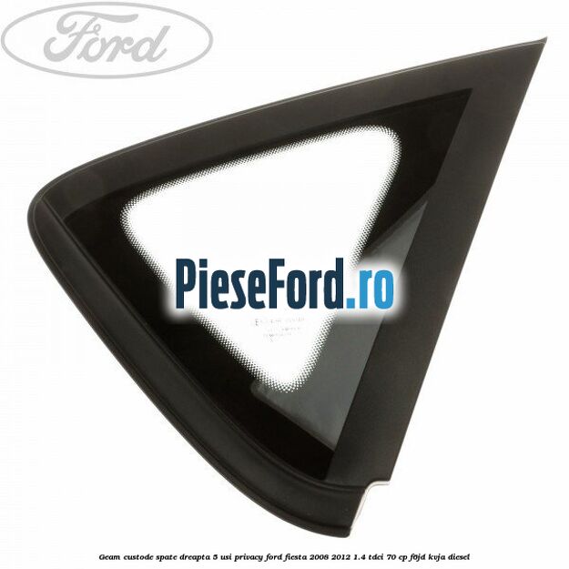 Geam custode spate dreapta 5 usi privacy Ford Fiesta 2008-2012 1.4 TDCi 70 cp F6JD, KVJA diesel