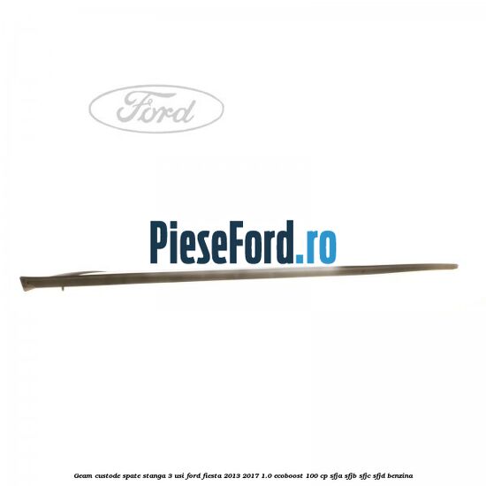 Geam custode spate stanga 3 usi Ford Fiesta 2013-2017 1.0 EcoBoost 100 cp Geam custode spate stanga 3 usi Ford Fiesta 2013-2017 1.0 EcoBoost 100 cp SFJA, SFJB, SFJC, SFJD benzina