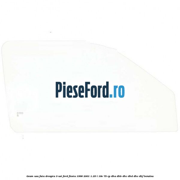 Geam usa fata dreapta (3 Usi) Ford Fiesta 1996-2001 1.25 i 16V 75 cp DHA, DHB, DHC, DHD, DHE, DHF benzina