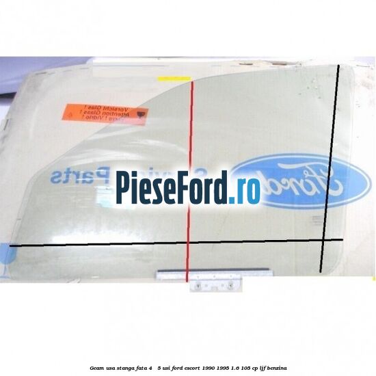 Geam usa stanga fata (4 / 5 Usi) Ford Escort 1990-1995 1.6 105 cp LJF benzina