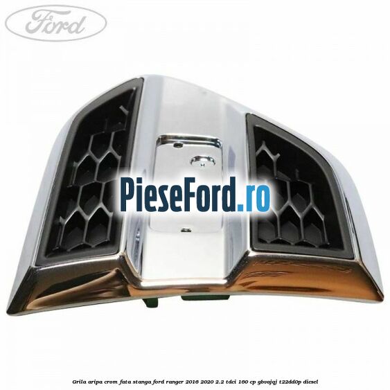 Grila aripa crom fata stanga Ford Ranger 2016-2020 2.2 TDCi 160 cp